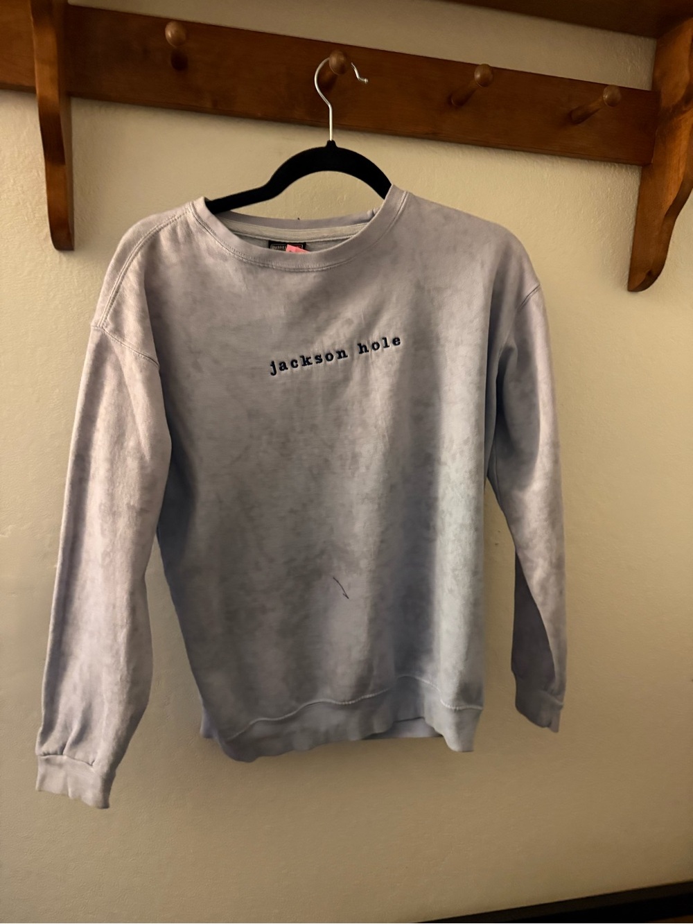 Jackson Hole Light Gray Crewneck Sweatshirt